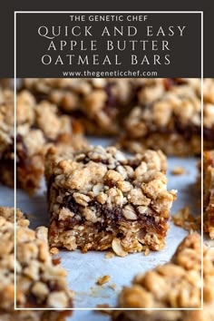 an oatmeal bar cut in half and stacked on top of each other