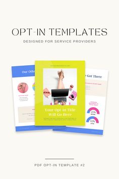 an image of a brochure with the words opt in templates