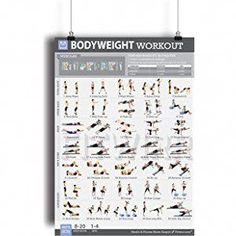 the bodyweight workout poster is hanging on a wall