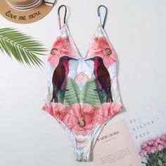 Gorgeous Tropical Print Swimsuit Available In Sizes Small- Xlarge Available In Sizes Small- Xlarge Small= Us4 Medium= Us6 Large= Us8 Xl= Us10 Pink Flamingo Print Swimwear For Vacation, Pink Flamingo Print Swimwear For Spring, Flamingo Print Swimwear For Spring Beachwear, Tropical Floral Print Bodysuit For Spring, Flamingo Print Beachwear Swimwear For Spring, Spring Tropical Printed Bodysuit, Spring Beachwear Swimwear With Flamingo Print, Pink Floral Print V-neck Swimwear, Pink Flamingo Print Swimwear For Beach