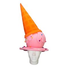 "Get this Awesome Ice Cream Cone Hat Today! This Ice Cream Cone Hat will definitely make you stand out at your next Party, Wedding, Corporate Event, Birthday, Quinceanera, or Halloween Party! Product Details: ✓Made in the USA ✓Handmade ✓High Quality Foam ✓One Size Fits Most ✓Customizable to your preferences \"This is where your party starts\". Give your next party a new life and rediscover your youth with Foam Party Hats. Foam Party Hats Guarantee At Foam Party Hats we believe our hats help brin Lime Ice Cream, Ice Cream Pink, Cone Hat, Ice Cream Man, Foam Party, Western Parties, Ice Cream Birthday, School Event, Top Hats