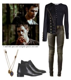 "Klaus Mikaelson - the originals" by shadyannon ❤ liked on Polyvore featuring Alexander Wang, Balmain, Topshop and Lucky Brand Klaus Mikaelson Outfit, Klaus Imagines, Tvd Party, Originals Outfits, Tvd Klaus, Balmain Jeans