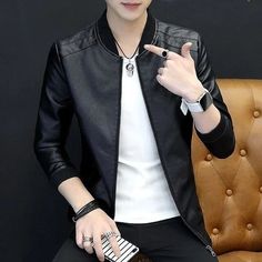 Black Leather Jacket Men, Classic Leather Jacket, Denim Suit, Pu Leather Jacket, Men's Leather Jacket, Leather Jacket Black, New Classic, Leather Jacket Men, Classic Leather