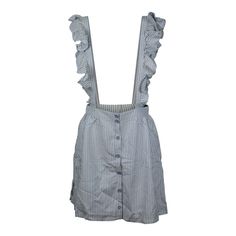 Jack Bb Dakota Ruffle Time Pinafore Blue White Stripe Skirt Xs Suspender Nwt $68 Product Description New With Tags, Jack By Bb Dakota Ruffle Time Pinafore In Light Blue. Skirt With Removable Suspender Straps - So Cute! Retail Price $68. Photos Are Of Actual Item, Only The Gallery Photo Has Been Edited. There Is A Run/Imperfection On The Front Of The Skirt That's About One Centimeter, See Last Pictures. This Item Will Be Folded For Shipping And May Arrive With Wrinkles. Spring Ruffled Mini Skirt For Work, Spring Workwear Ruffled Mini Skirt, Summer Ruffled Mini Skirt For Daywear, Striped Ruffled Bottoms For Summer, Casual Ruffled Skirt For Daywear, Chic Striped Skort For Spring, Casual Ruffle Skirt For Daywear, High Waist Summer Dresses With Ruffles, Casual Striped Skort For Spring