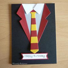 a birthday card made to look like a man's tie