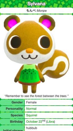 an animal crossing card with the character name