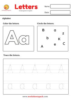 Kids will recognize the alphabet with these free printable worksheets letter A. Letter A Writing, Letter A Tracing Worksheet, Letter S Worksheets, Alphabet Kindergarten, Alphabet Practice, The Letter A, Kindergarten Worksheets Printable, English Worksheets For Kids