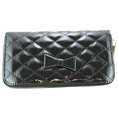 Stylish Japanese Quilted Compact Purse;Slim & Convenient Womans Wallet.;Stylish Womans Compact Purse.;Zipper Secures Purse Closed On 3 Sides.;Padded Exterior Feel Good In Your Hand.;Accordion Style Pockets With 1 Zippered Pocket.;Includes Plenty Of Card Pockets.;Measures Approximately: 7 1/2 Wide x 4 Tall x 1 Thick (Inch). Size: One Size.  Color: Black.  Gender: female.  Age Group: adult. Down Town, Japanese Quilts, Ice Queen, Mini Purse, Black Mini, Cloth Bags, Handbag Accessories, Wallets For Women, Purse Wallet