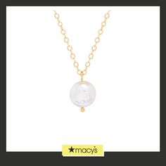 in stock Necklace Online, Pearl Pendant Necklace, Pearl Charms, Pearl Pendant, Cable Chain, Cleaning Wipes, Gold Plate, 14k Gold, Plating