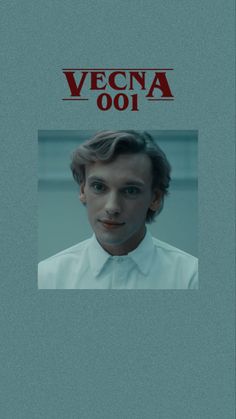 the poster for vecna 001 shows a man in a white shirt and tie