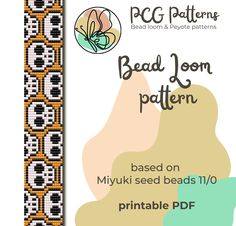 the bead loom pattern has been designed to look like a flower and leaves