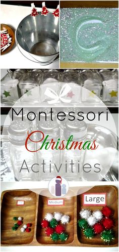 montessoi christmas activities for kids to do with the santa's sleigh