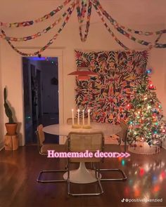 a decorated christmas tree in the corner of a room