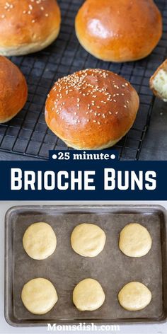 the buns are ready to be baked in the oven, and then placed on a baking sheet