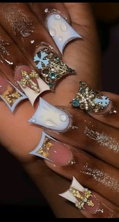 Rich Girl Nails, Nail Set Ideas, Press On Nail Business, Quartz Nails, Junk Nails, Nail Business, Vendor List, Custom Nails, Girl Nails