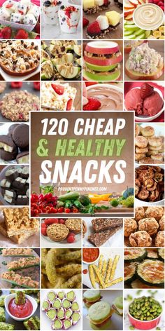 the cover of 120 cheap and healthy snacks