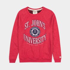 a red sweatshirt with the words st john's university printed on it