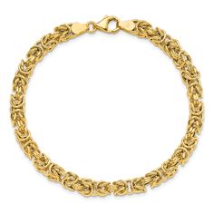 Leslie's 14k Yellow Gold Polished Finish Fancy Link Bracelet Gold Link Bracelet, Link Design, Gold Link, Bracelet Chain, Women Gifts, Gold Polish, Polish Jewelry, Selling Jewelry, Gold Material