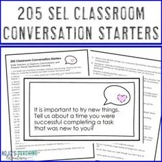 the 25 sel classroom conversation starter