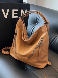 Color: Brown, Size: one-size Vintage Bag, Bag Bag, Bird In Bag, Square Bag, Vintage Bags, American Style, Pu Leather, Siding, Zipper