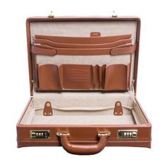 McKlein Harper Leather 4.5" Expandable Attache Briefcase (Brown), Size: 18"x4.5"x13" Business Cases With Leather Lining In Cognac, Office Briefcase With Luggage Sleeve, Rectangular Office Briefcase With Luggage Sleeve, Cognac Briefcase With Luggage Sleeve For Office, Cognac Rectangular Business Cases, Classic Business Luggage With Leather Lining, Cognac Briefcase With Luggage Sleeve For Work, Professional Rectangular Briefcase For Travel, Classic Rectangular Travel Organizers