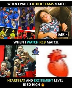 a collage of photos with the caption'when i watch other teams match me heartbeat and excitement level is so high