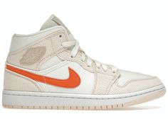 Check out the Jordan 1 Mid SE Corduroy Sail available on @StockX Jordan 1 Mid Blue, Womens Air Jordan 1, Orange Jordan, Womens Air Jordan, Air Jordan 1 Mid Se, Jumpman Logo, Womens Air Jordans, Wings Logo, Jordan Sneakers