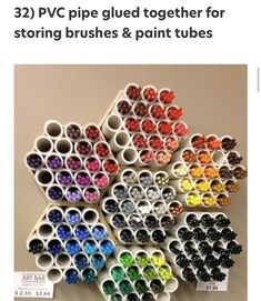 there are many different colors of paint tubes