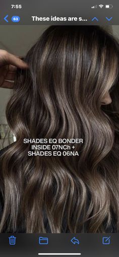 Mushroom Brown Toner Formula, Level 7 Shades Eq Formulas, Mushroom Brown Hair Color Formula, Ash Blonde Highlights On Dark Hair, Carmel Brown Hair, Toning Bleached Hair, Shades Formulas, Redken Formulas, Hair Stylist Tips