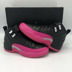 UP FOR SALE IS A 100% AUTHENTIC PAIR OF Nike Air Jordan Retro 12 Deadly pink Size 5y Condition Great condition Like new Worn only 1-2 times VIEW PICTURES TO JUDGE THE CONDITION FOR YOURSELF   Original box included and double box shipped VERY RARE TO FIND IN THIS CONDITION AND SIZE!!!  I don't see many on eBay  ANY QUESTIONS PLEASE ASK!! NO TRADES!!! CHECK OUT THE PICTURES, THESE ARE THE EXACT Shoes YOU WILL BE RECEIVING!!! SHIPPING: Shipping is not free but it is fast.  Price is based on USPS price  USPS PRIORITY MAIL (2-3 DAY DELIVERY) WE WILL PROVIDE A TRACKING NUMBER ALL SHOES WILL BE SHIPPED AFTER CLEARED PAYMENT We try to ship within 24 hours after payment, sometimes same day. (Excludes Holidays and weekends.) International shipping is available with eBay global shipping program only. Pink Breathable Synthetic Basketball Shoes, Pink High-top Breathable Basketball Shoes, Casual Pink Fade-resistant Sneakers, Pink Breathable Basketball Shoes For Light Sports, Casual Pink Basketball Shoes For Light Sports, Pink Sporty Sneakers For Outdoor Activities, Pink Breathable Lace-up Basketball Shoes, Fade-resistant Pink Sneakers For Streetwear, Pink Fade-resistant Sneakers For Streetwear