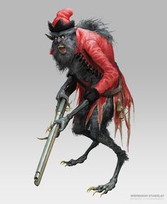 ArtStation - Strelec , Sherbakov Stanislav Modern Vampires, Zbrush Character, Creature Artwork, Monster Concept Art, Fantasy Creatures Art, Fantasy Monster, Creature Concept Art