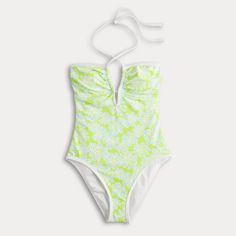 You'll simply love the sweet swim style of this juniors' Ninety-Nine° halterkini one-piece swimsuit.Click on this WOMEN'S GUIDE to find the perfect fit and more! You'll simply love the sweet swim style of this juniors' Ninety-Nine° halterkini one-piece swimsuit. Click on this WOMEN'S GUIDE to find the perfect fit and more! FEATURES Lace-up neckline Wireless Moderate coverage No closure - pullover styling Sleeveless Fully linedFIT & SIZING Halterkini silhouette Adjustable straps Removable cupsFAB Playful White One-piece Swimwear, Green One-piece Swimsuit, Playful Green Tankini For Summer, Playful Green Swimwear For Beach Party, Playful Green Fitted Swimwear, Playful Green Swimwear For Beach Season, Playful One-piece Swimwear For Pool, Playful Green Tankini For Poolside, Playful Green Swimwear For Pool