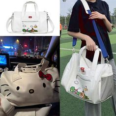 Trendy Fashion Hello Kitty Women Shoulder Bag Large Capacity Travel Handbag Crossbody Tote Bag , Women's Bags Handbags Harajuku Style Large Capacity Everyday Bag, Everyday Harajuku Style Large Capacity Bag, Harajuku Style Shoulder Bag With Large Capacity, Harajuku Shoulder Bag With Zipper For Daily Use, Cute Large Capacity Travel Bags, Harajuku Style Shoulder Bag With Zipper For Daily Use, Harajuku Style Tote Bag For Travel, White Shoulder Travel Bag For School, Harajuku Style Tote Satchel For Travel