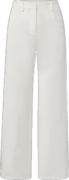 Elegant White Cropped Pants, Elegant White Cropped Leg Pants, Modern White Cropped Leg Bottoms, White Cropped Leg Modern Bottoms, Modern White Wide Leg Pants For Work, Chic White Cropped Wide Leg Pants, White Cropped Wide Leg Pants For Work, Modern White Straight Leg Wide Pants, Modern White Pants With Straight Hem