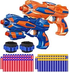 POKONBOY 2 Pack Blaster Guns Toy Guns for Boys with 60 Pack Refill Soft Foam Darts for Kids Birthday Gifts Party Supplies Hand Gun Toys for 6+ Year Old Boys Kids Birthday Gifts, Mexican Food, Kids Birthday, 2 Pack, Toys Games, Year Old, For Kids, Birthday Gifts, Party Supplies