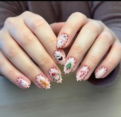 Bling Christmas Nails, Biab Overlay, Nails For 2023, Halo Nails, Nail Bling, Horror Nails, December Nails, Hello Nails, Hippie Nails