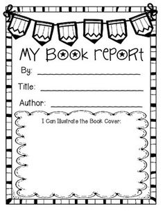 a book report with the title'my book report'in black and white text