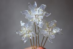 Edelweiss Flower Hair Fork Gold Plated Pin Wedding Headpiece - Etsy Ukraine Edelweiss Hair Pin, Cheap Elegant Flower-shaped Pins, Dip Resin, Edelweiss Jewelry, Edelweiss Necklace, White Flower-shaped Hair Accessories As Gift, Edelweiss Flower, Flowers Resin, Hair Slides