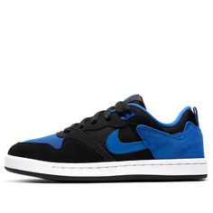 (GS) Nike SB Skateboard Alleyoop 'Black Blue' CJ0883-004 (SNKR/Retro/Casual/Low Top) Blue Sneakers For Skateboarding, Blue Skateboarding Sneakers, Nike Blue Skate Shoes For Skateboarding, Nike Sporty Skate Shoes For School, Casual Blue Skate Shoes For School, Blue Sporty Skate Shoes For School, Blue Black Outfit, Nike Sb Alleyoop, Nike Sb