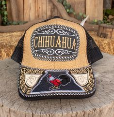 Chihuahua Mexico embroidered western hat trucker cap with alligator print Western Style Adjustable Snapback Hat With Curved Brim, Western Style Adjustable Snapback Hat, Western Style Hats With Curved Bill For Rodeo, Western Style Curved Bill Hat For Rodeo, Western Style Adjustable Trucker Hat With Curved Bill, Adjustable Western Snapback Hat With Curved Brim, Western Style Snapback Hat, Western Style Adjustable Baseball Cap For Country Events, Western Style Adjustable Trucker Hat With Curved Brim