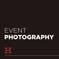 the event photography logo is shown in red and black, with an orange arrow pointing to it