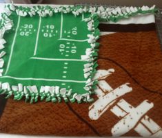 a cake that is shaped like a football field