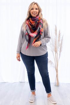 Of all the four seasons, we know that scarf season is your favorite! This scarf has a bold plaid pattern with fun pops of colors! It has a classic design with frayed hemlines for a look that we love! Pair this scarf with a basic top or dress for an chic, seasonal look! Plaid Scarves For Fall, The Four Seasons, Basic Tops, Plaid Pattern, The Four, Plaid Scarf, Four Seasons, Classic Design, Color Pop