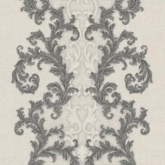 96232-5 Off-white Silver Black Wallpaper - wallcoveringsmart Hollywood Regency Interior Design, Grey Glitter Wallpaper, Versace Wallpaper, Contemporary Wallpaper Designs, Stripe Wall, Go Wallpaper, Wallpaper For Sale, Embossed Wallpaper, Grey Panels