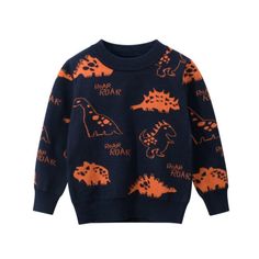 Boys Round Neck Various Cartoon Dinosaur Sweater Wholesale Boys Clothes - PrettyKid Cute Dinosaur Cartoon, Dinosaur Sweater, Dinosaur Cartoon, Pull Bebe, Boys Pattern, Boys And Girls Clothes, Clothes Cute, Dinosaur Pattern, Cartoon Dinosaur