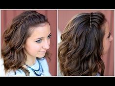 I am totally impressed by this and I am a dude... Faux Waterfall, Hairstyles Girl, Hairstyle Youtube, Braid Hairstyle, College Work, Penteado Cabelo Curto, Braids For Short Hair