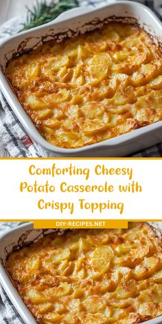 a casserole dish with crispy topping in it