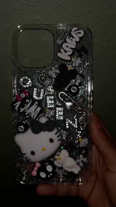 #junkcase #junkcases #diy #smallbusinessowner #inspo #blackandwhite #hellokitty #phonecaseshop #phonecasedesign #phonecaseideas #phonecase #junkphonecase #kaws #glitter #bowtie #paperclip #iphone #daughter Junk Case Ideas Iphone, Junk Iphone Case, Jun K, Pretty Phone Cases, Black & White, Hello Kitty