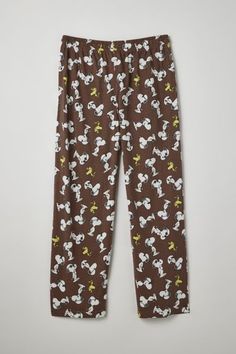 Printed lounge pants with an allover Snoopy pattern. Relaxed straight leg fit with an adjustable drawstring at the waist. Features Snoopy pattern lounge pants Relaxed silhouette Adjustable tie waist Content + Care 80% Cotton, 20% polyester Machine wash Imported | Snoopy Roller Printed Lounge Pant in Brown, Men's at Urban Outfitters Urban Outfitters Relaxed Fit Pants For Loungewear, Urban Outfitters Cotton Loungewear Pants, Urban Outfitters Cotton Lounge Pants, Casual Brown Pants From Urban Outfitters, Casual Brown Pants By Urban Outfitters, Urban Outfitters Casual Brown Pants, Snoopy Pattern, Peanuts Snoopy, Lounge Pants