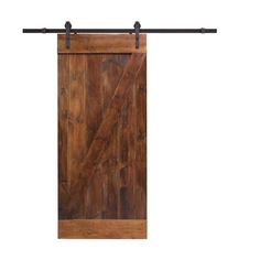 30 in. x 84 in. Z-Bar Wood Sliding Barn Door with Sliding Door Hardware Kit - Super Arbor Pine Wood Interior, Interior Sliding Barn Doors, Barn Style Doors, Barn Door Kit, Knotty Pine, Door Upgrade, Wood Interior, Dark Coffee, Sliding Door Hardware